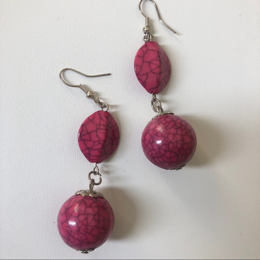 Pink Dangle Earrings